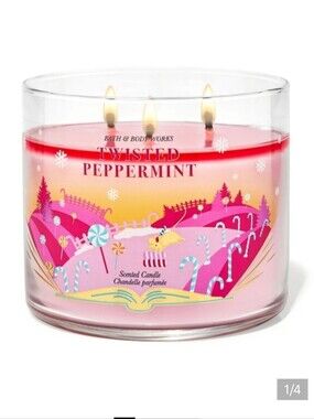 🆕️🍬 BBW TWISTED PEPPERMINT 3 WICK CANDLE🍬